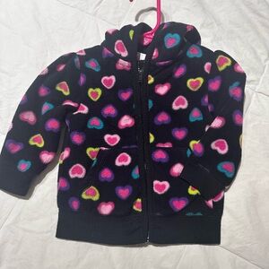 Garanimals Black Hoodie with Colorful Heart Design